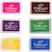 6 Pcs Craft Ink Pad, Washable Ink Pads for Kids Multicolor Ink Pads for Rubber Stamps, Paper, Scrapbooking, Wood Fabric, 6 Unique Pure Colors