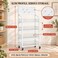 4-Tier Rolling Storage Organiser with Pegboard, 50 &times; 27 &times; 140 cm white
