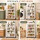4-Tier Rolling Storage Organiser with Pegboard, 50 &times; 27 &times; 140 cm white