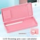 LCD Writing Tablet Pencil Box with Calculator, Drawing Board Case with Erase Button and Calculator, Magic Storage for Stationery (Pink)