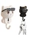 Interesting Cat Key Holder - 2 PCS Creative Cute Cat Key Supplies, Hanging Wall Decorations, Adorable Pet Wall Hooks for Cat Room, Home Tools Decor for Hanging Keys, Clothes, and Towels