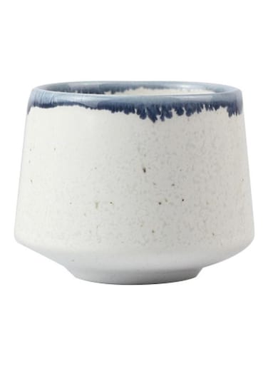 Barista Zone Stoneware Coffee Mug White/Blue 150ml