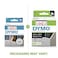 شريط لاصق DYMO Standard D1 43610 (طباعة سوداء على شريط شفاف، عرض 1/4 بوصة × طول 23 قدمًا، خرطوشة واحدة)، أصلي من DYMO