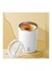 Self-Stirring Electric Mug, Rechargeable Magnetic Mixing Cup for Coffee, Milk, and Cocoa - Automatic Rotating Stirring Mug for Home, Office, and Travel (White)
