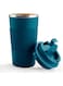 ( ) Long Lasting Travel Coffee Mug Stainless Steel Vacuum Ice and Hot Drinks Insulated Tumbler for Home Office Outdoor Works (Blu, 510ml)