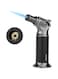 PIPITA Butane Torch Lighter, Adjustable Single Flame Windproof Refillable Butane Jet Lighter with Ignition Lock for Continuous Flame Cigar Lighter Home Kitchen Camping Use (Gas Not Included)