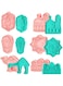 Beibi 6 Pcs Cookie Mould, Ramadan Islamic Muslim Cookie Mould, Silicone Moulds DIY Baking Tool, Cute Shape,kids Like, Decor Camel, Star, Moon, Islamic Star, for Home or Bakery Use