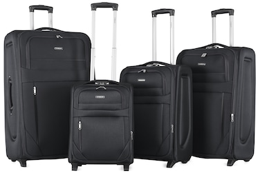 STARLIFE 4 Piece Softside Spinner 2 Wheels Fabric Trolley Luggage With Number Lock 20/24/28/32 Inches