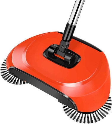 AL ARQAM Sweeper Broom, Hand Push Non-Electric Cordless 360 Degree Rotating Floor Cleaner, Broom, Dustpan And Trash Can 3 In 1 Cleaning Sweeping Tool