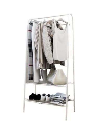 Metal Garment Rack White 60*36*152cm