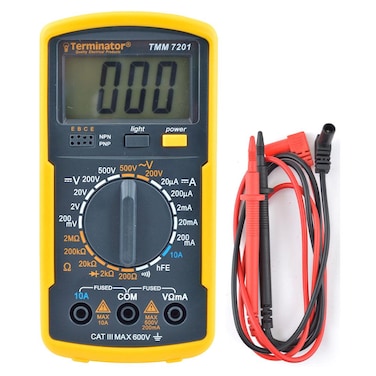 Terminator Multi Meter Digital  Safety Function AC/DC V DC  Current Resistance Continuity  Diode Test &amp; hFE Test
