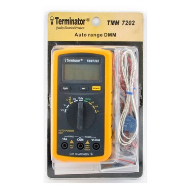 Terminator Multi Meter Digital Auto AC/DC V AC/DC Current Resistance Temp Frequency Capacitance &amp; Diode Test