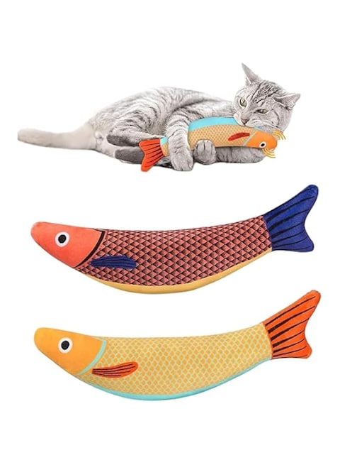 NeoStyle Cat Toys Fish with Catnip - Rustling Sound Interactive Kitten Chew Toy for Boredom Relief &amp; Teeth Cleaning(2pcs)