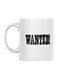 Printed Ceramic Coffee Mug White/Black 350ml