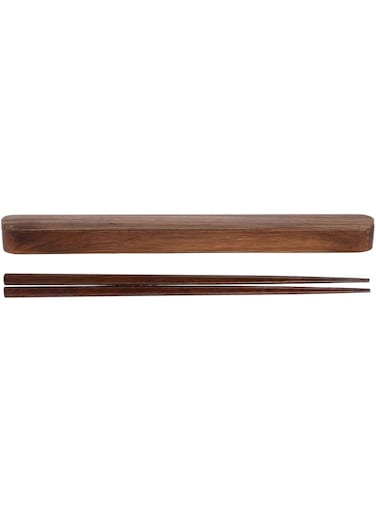 Junlucki Black Walnut Wooden Chopsticks, Portable Kids Chopsticks, for Picnic, School, Travel, Camping