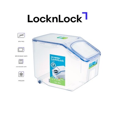 LocknLock 12L Rice Case with Cup &ndash; Durable, BPA-Free Kitchen Storage with Enhanced Silicone Seal