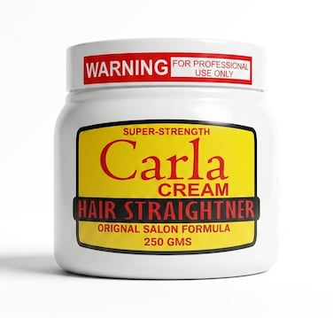 Carla Cream Super-Strength Hair Straightener - 250g   Original Professional Salon Formula for Smooth &amp; Silky Hair   High-Performance Hair Relaxer for All Hair Types