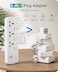 LENCENT Multi Plug Extension Socket, 3 Way Electrical Outlet Extender, PD&amp;QC 3.0 20W USB Wall Charger, 6-in-1 Universal Plug Adapter, Charging Station for Home, Office, Kitchen, Individually Switched
