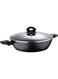 Bergner Orion Forged Aluminium Shallow Pot With Lid 32cm, Induction bottom, Marble+ Non-Stick Coating, Grey colour, BG35855GY