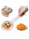 Colander Spoon with Clip 2-in-1 Kitchen Stainless Steel Filter Spoon With Food Clip Oil Filter Grid Scoop Fryer Tongs Frying Mesh Colander Kitchen Tools Accessories