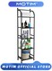 5-Layer Kitchen Sundries Storage Shelf Flower Pot Stand Free-Standing Metal Corner Rack Shelving for Kitchen &amp; Living Room &amp; Hallway (Black)