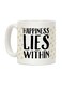 Lies Within Printed Coffee Mug White