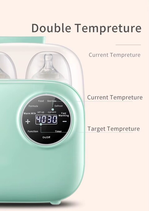Bottle Warmer, with Smart Temperature Control/Fast Heat for Breast Milk and Formula, Portable Milk Food Heater, LCD Touch Display