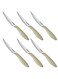 6 Pieces Presto Set Of Steak Knife Beige 12 Cm
