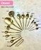Dessini stainless steel cutlery set 2222 gold - 148 Pieces