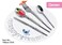 Dessini stainless steel cutlery set 3333 silver - 148 Pieces