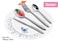 Dessini stainless steel cutlery set 3535 silver/gold - 148 Pieces