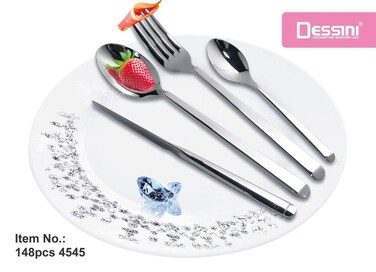 Dessini stainless steel cutlery set 4545 silver - 148 Pieces