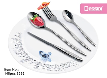 Dessini stainless steel cutlery set 85858 silver - 148 Pieces