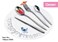 Dessini stainless steel cutlery set 85858 silver - 148 Pieces