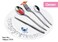 Dessini stainless steel cutlery set 7575 silver - 148 Pieces