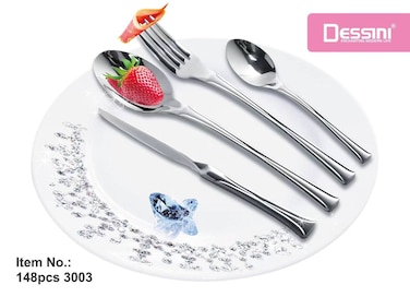 Dessini stainless steel cutlery set 3003 silver - 148 Pieces