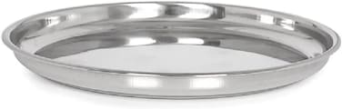 Large Round Stainless Steel Tray Diameter 75cm Round Silver Tray, Serving Tray 1Piece