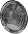 Large Round Stainless Steel Tray Diameter 60cm Round Silver Tray, Serving Tray 1Piece