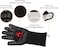 INKBIRD BBQ Grill Gloves 1472℉ Extreme Heat Resistant Grilling Gloves Non-Slip Silicone Insulated Grill Mitts for Cooking Baking Grill Welding Smoker (Black)