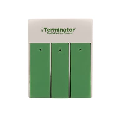 Terminator 3 Way Universal Socket Multi Adaptor with Individual Switches, Indicators &amp; 13A plug.