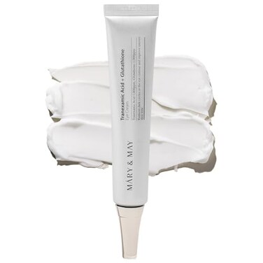 Mary&amp;May Tranexamic Acid + Glutathione Eye Cream - Powerful Antioxidant, Reduces Dark Circles In The Eye, Improve Uneven Skin Tone With Vitamin C - Suitable For Morning And Night Use, 30ml