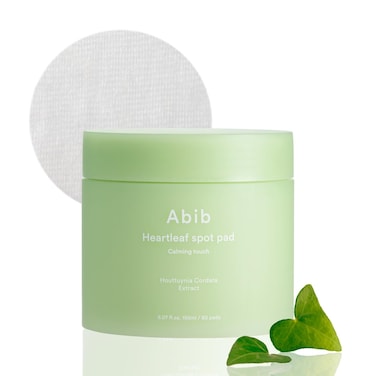 AbibHeartleaf Spot Pad Calming Touch 80 Pads I Toner Pads for Face, Redness Relief, Instant Calming, Moisturizing Facial Toner, Light Texture, Easy to use