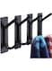 Khazna Towel Hook Adhesive Hooks - Black Wall Hooks Stick for Bathroom and Kitchen Heavy Duty Hooks 4-Pack, Stainless Steel