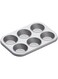 KitchenCraft Non-Stick Six Hole Bake Pan 27x18.5cm, Card Insert