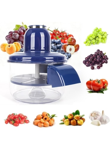 Automatic Grape Peeler Machine &acirc;&euro;&ldquo; Electric Garlic &amp; Cherry Tomato Skin Remover for Small Fruits, Effortless Peeling Tool for Home Kitchen, Time-Saving, Easy-to-Use, Durable &amp; Compact (Blue, 1PC)