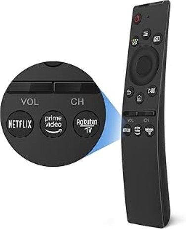 New Universal Remote Control for Samsung Smart TV, Replacement Compatible All Samsung TV Remote with Smart TV LCD LED UHD QLED 4K 8K HDR and More TVs, with Netflix, Prime Video