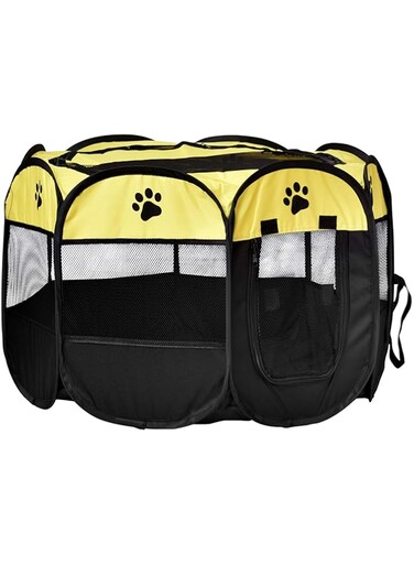 Top-Tech Pet Cage Pet Playpen Soft Fabric Portable Foldable Pet Dog Cat Puppy Playpen, Indoor/Outdoor use Pet Kennel Cage (S)