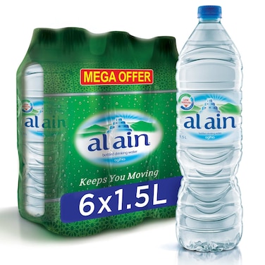 Al Ain Bottled Drinking Water 1.5L Pack of 6