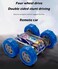 AL ARQAM Remote Control Car, RC Cars Stunt Car Toy, 4WD 2.4Ghz Double Sided 360&deg; Rotating RC Car with Headlights, Kids Xmas Toy Cars for Boys/Girls (Blue)
