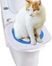 Archuu Cat Toilet Trainer Kit, Pets Training Toilet Seat Set Kitten Pet Toilet Training System Kitty Urinal Seat Toilet Trainer Puppy Litter Tray Mat